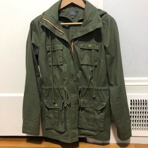 Army green utility jacket